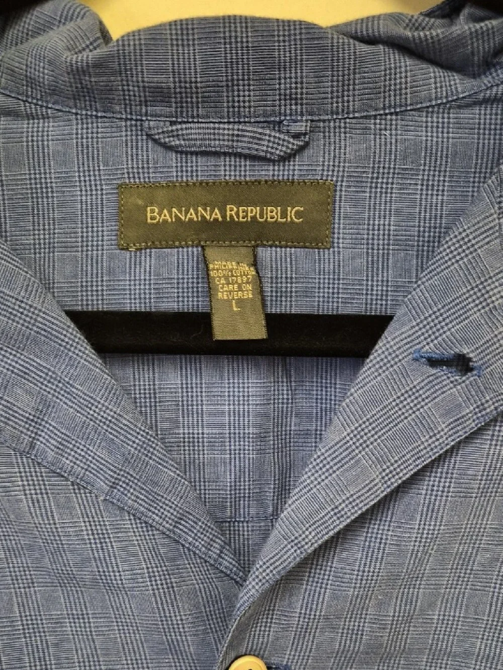 Banana Republic Men's Slate Blue Lightweight Button-Up Jacket Size L